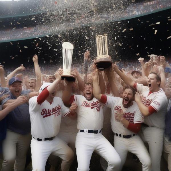 World Series Trophy Celebration Image