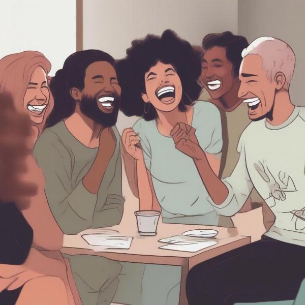 People Engaging in a Lively Would You Rather Conversation