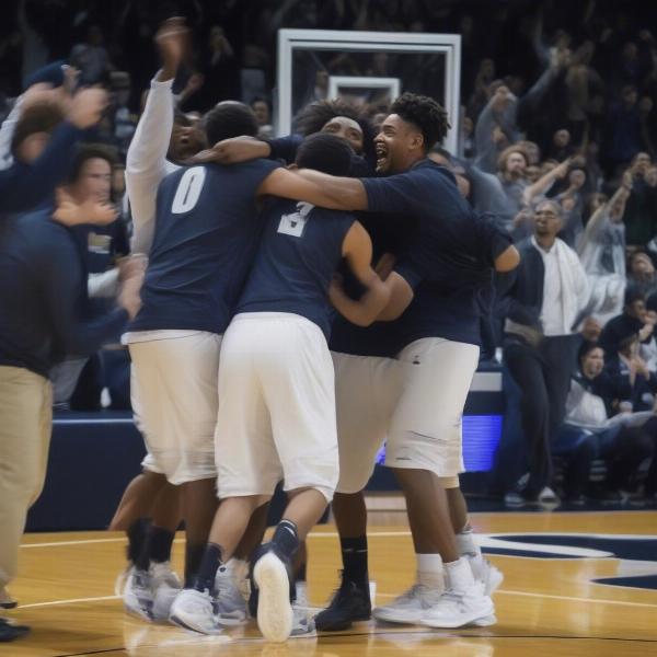 Xavier Team Celebrating Victory