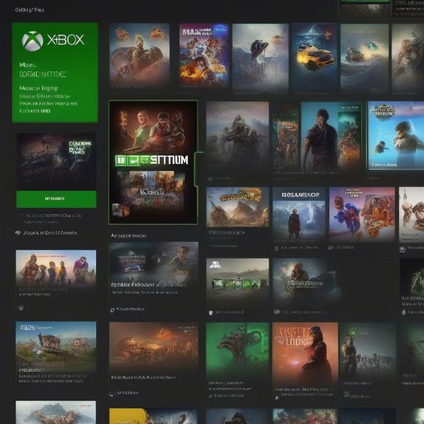 Xbox Game Pass Library Interface