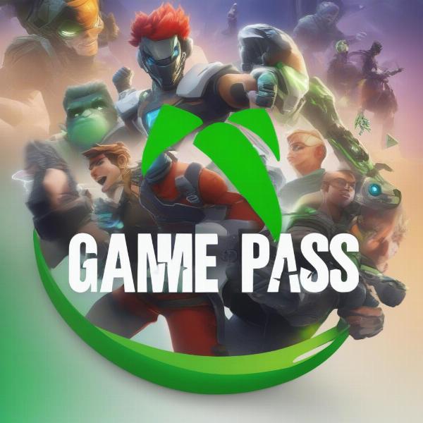 Xbox Game Pass logo with Hypercharge: Unboxed game cover potentially hinting at future inclusion