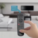 Xfinity remote control with the SAP button highlighted